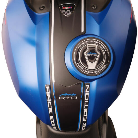 GP Kompozit TVS Apache RTR 200 2024 Uyumlu Tank Pad Seti Siyah - Kırmızı - 3