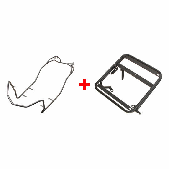 GP Kompozit TVS Jupiter 125 2023-2024 Uyumlu Motor Koruma Demiri ve Damperli Çanta Demiri Seti Siyah - 4