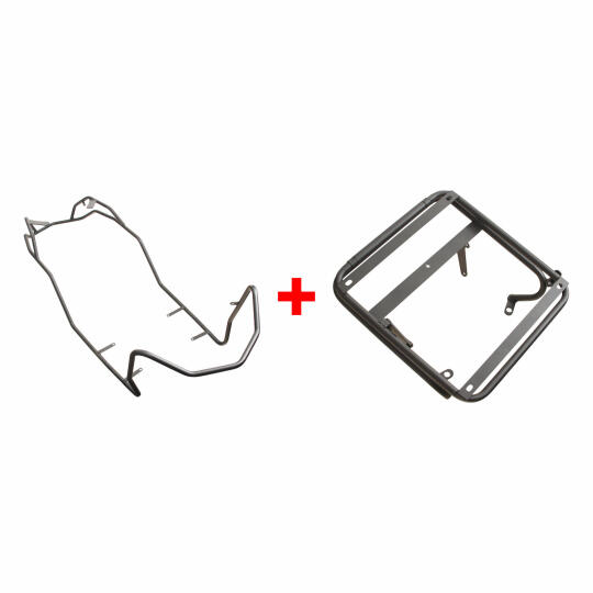 GP Kompozit TVS Jupiter 125 2023-2024 Uyumlu Motor Koruma Demiri ve Damperli Çanta Demiri Seti Siyah - 5
