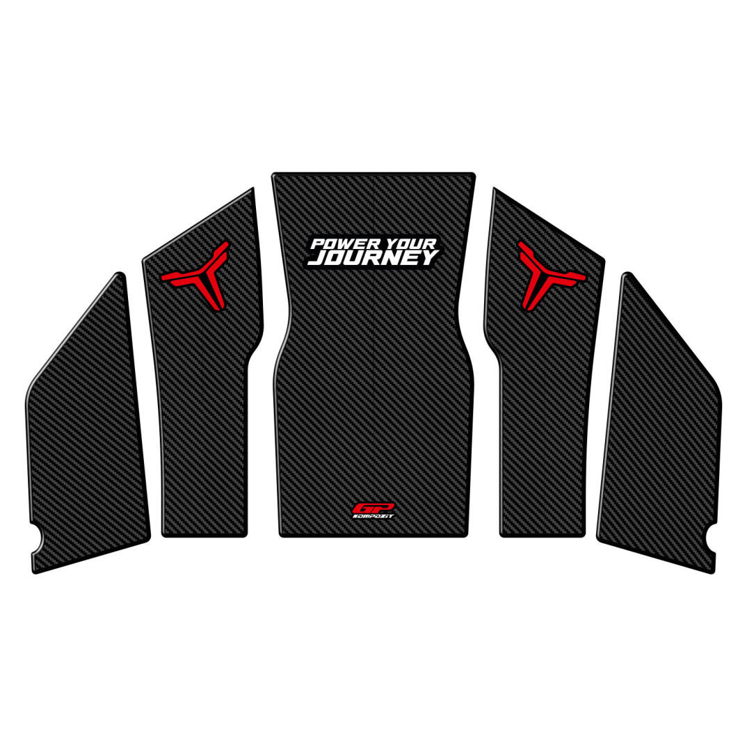 GP Kompozit TVS Ntorq 125 2024 Uyumlu Tank Pad Karbon - 1