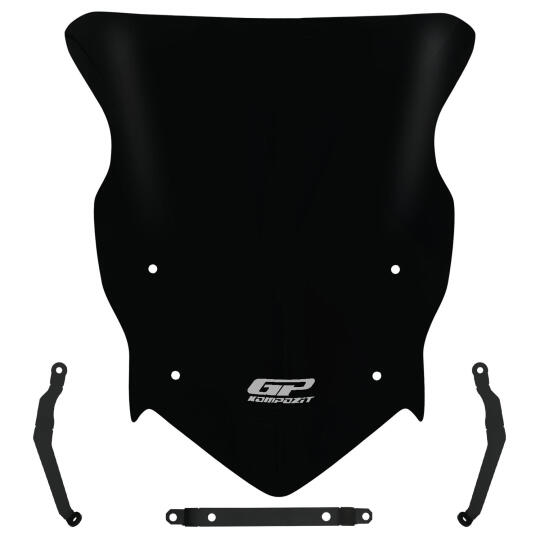 GP Kompozit TVS Raider 125 2021-2025 Uyumlu Ön Cam Siyah