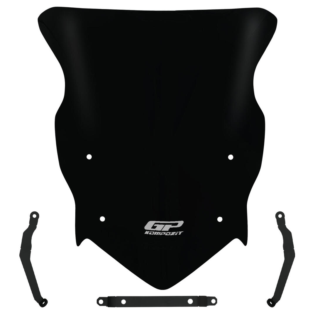 GP Kompozit TVS Raider 125 2021-2025 Uyumlu Ön Cam Siyah - 1