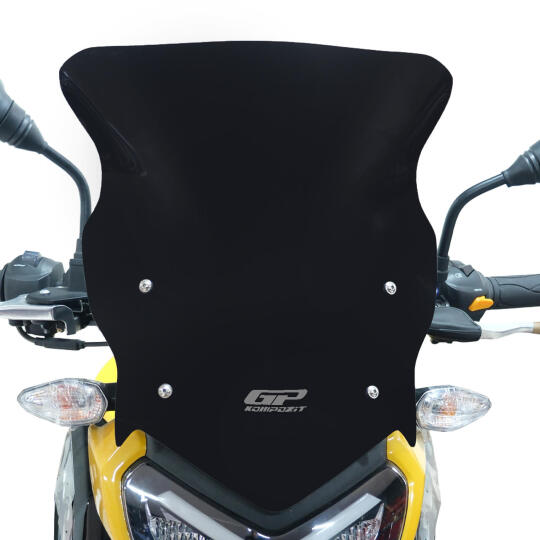 GP Kompozit TVS Raider 125 2021-2025 Uyumlu Ön Cam Siyah (1)