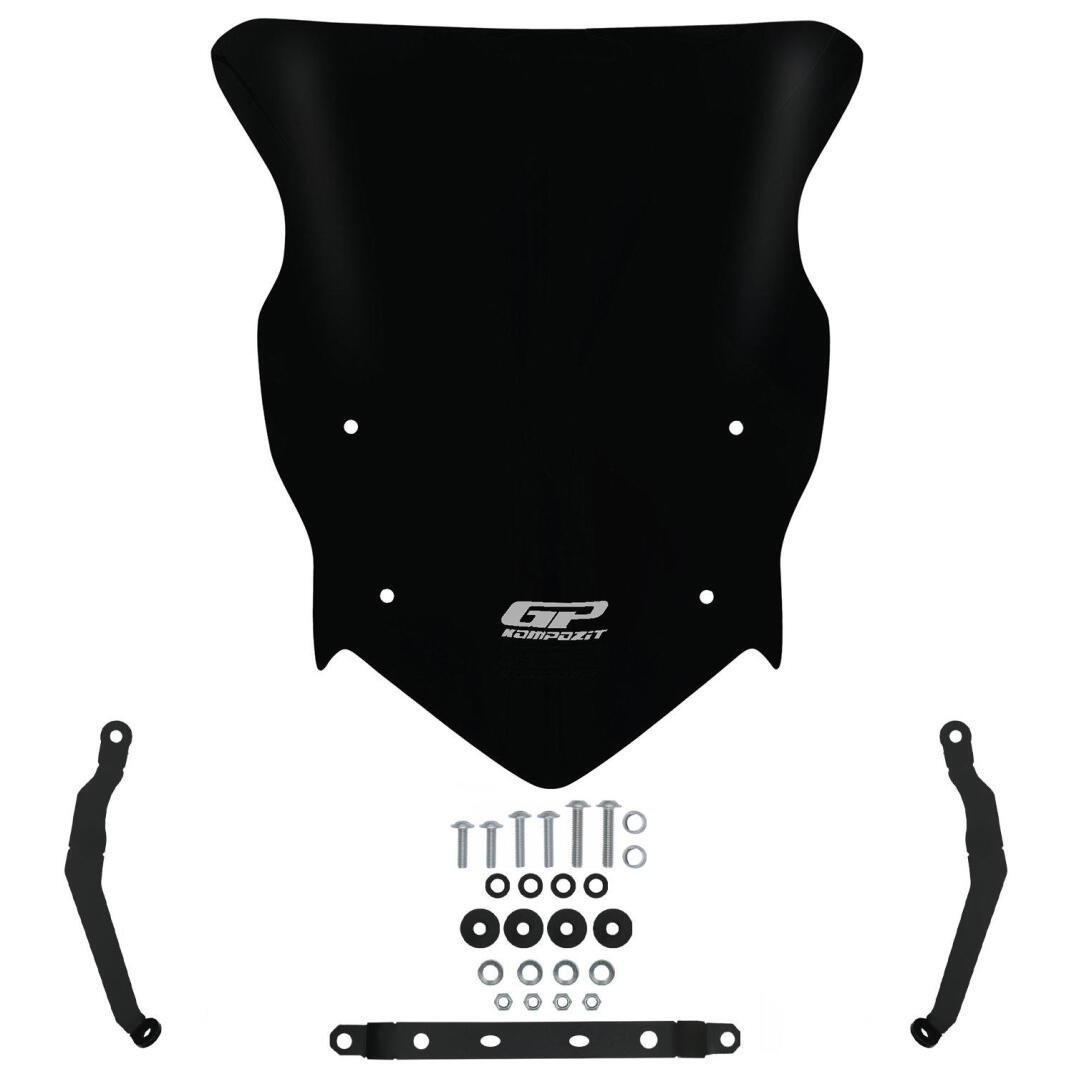GP Kompozit TVS Raider 125 2021-2025 Uyumlu Ön Cam Siyah - 6