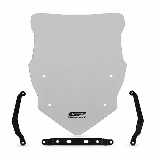 GP Kompozit TVS Raider 125 2021-2026 Uyumlu Ön Cam Gri