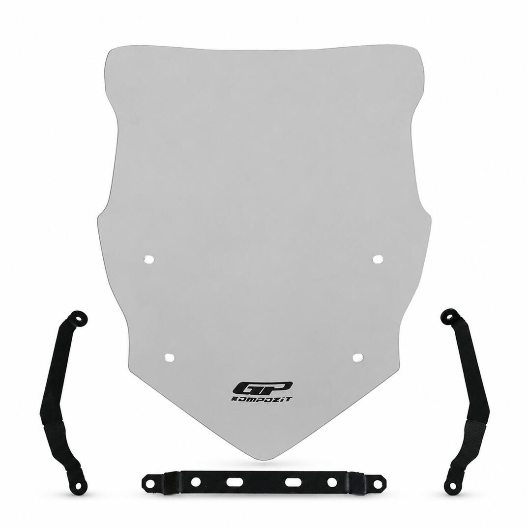 GP Kompozit TVS Raider 125 2021-2026 Uyumlu Ön Cam Gri - 1