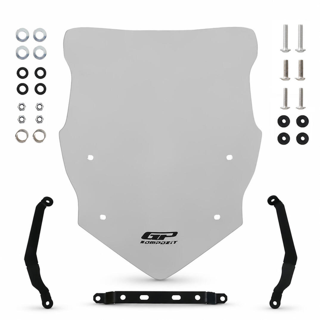 GP Kompozit TVS Raider 125 2021-2026 Uyumlu Ön Cam Gri - 5