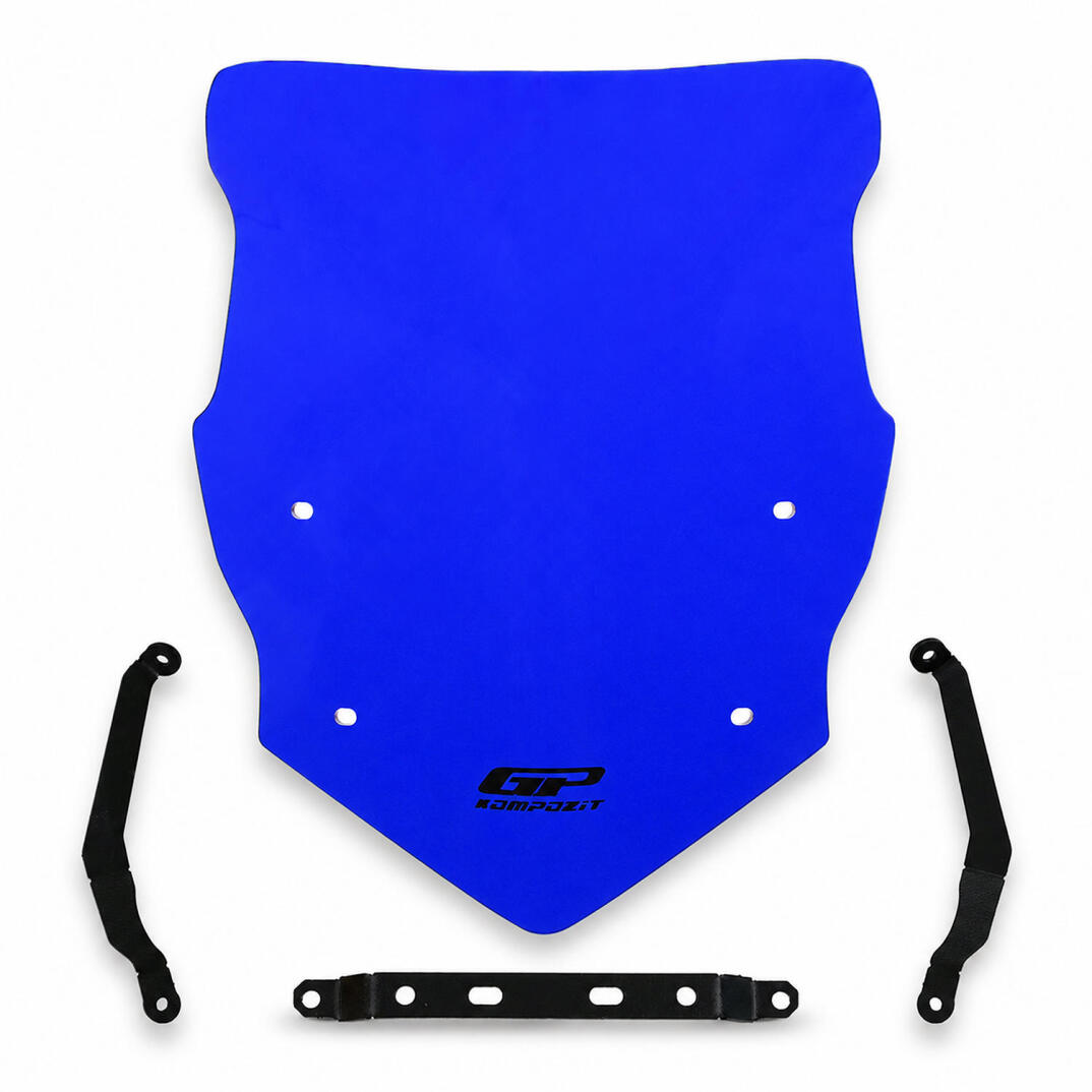 GP Kompozit TVS Raider 125 2021-2026 Uyumlu Ön Cam Mavi - 1