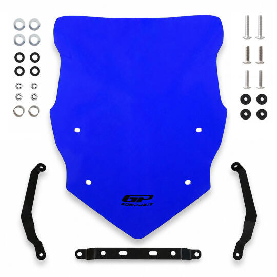 GP Kompozit TVS Raider 125 2021-2026 Uyumlu Ön Cam Mavi - 5
