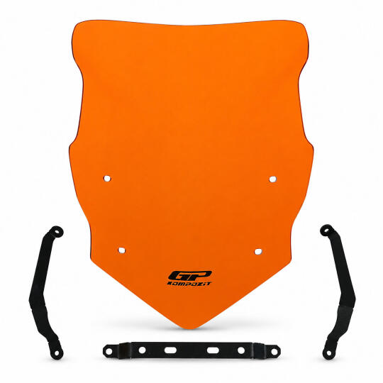 GP Kompozit TVS Raider 125 2021-2026 Uyumlu Ön Cam Turuncu