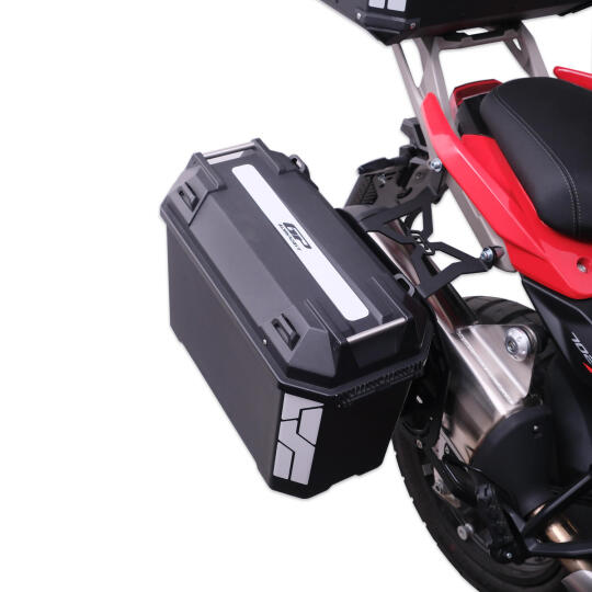 GP Kompozit Universal 26 lt x 2 Plastik Motosiklet Yan Çanta Seti Siyah (1)