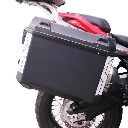 GP Kompozit Universal 26 lt x 2 Plastik Motosiklet Yan Çanta Seti Siyah - 3