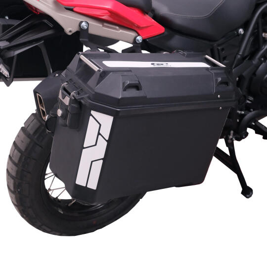 GP Kompozit Universal 26 lt x 2 Plastik Motosiklet Yan Çanta Seti Siyah - 4