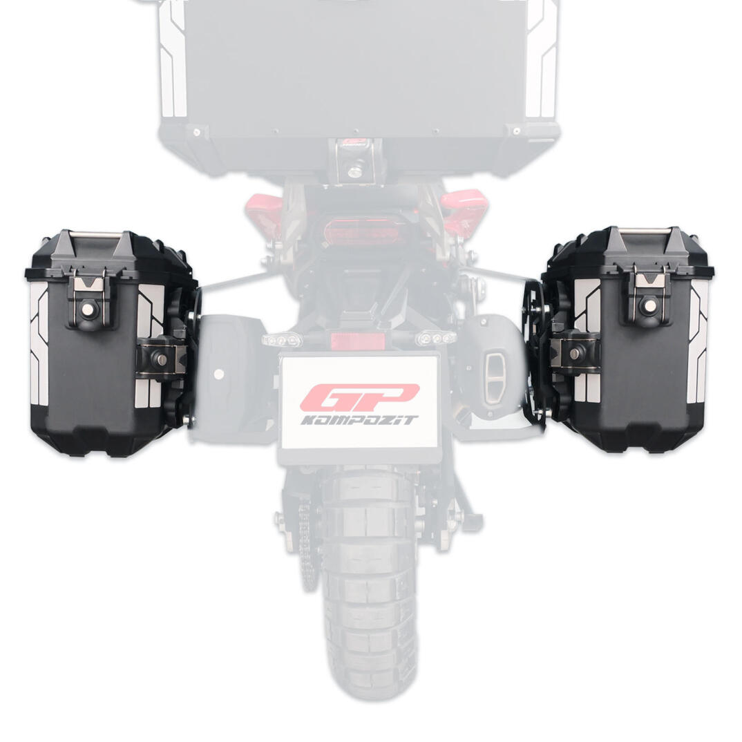 GP Kompozit Universal 26 lt x 2 Plastik Motosiklet Yan Çanta Seti Siyah - 5