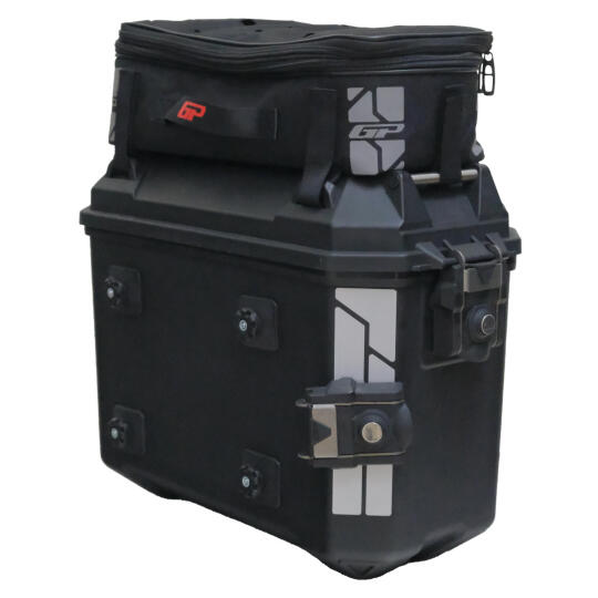 GP Kompozit Universal 26 lt x 2 Plastik ve Kumaş Motosiklet Yan Çanta Seti Siyah - 3