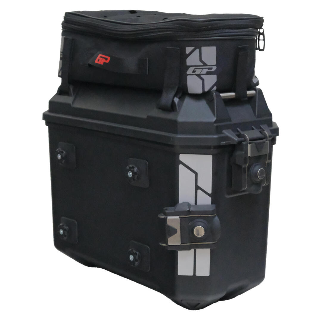 GP Kompozit Universal 26 lt x 2 Plastik ve Kumaş Motosiklet Yan Çanta Seti Siyah - 3