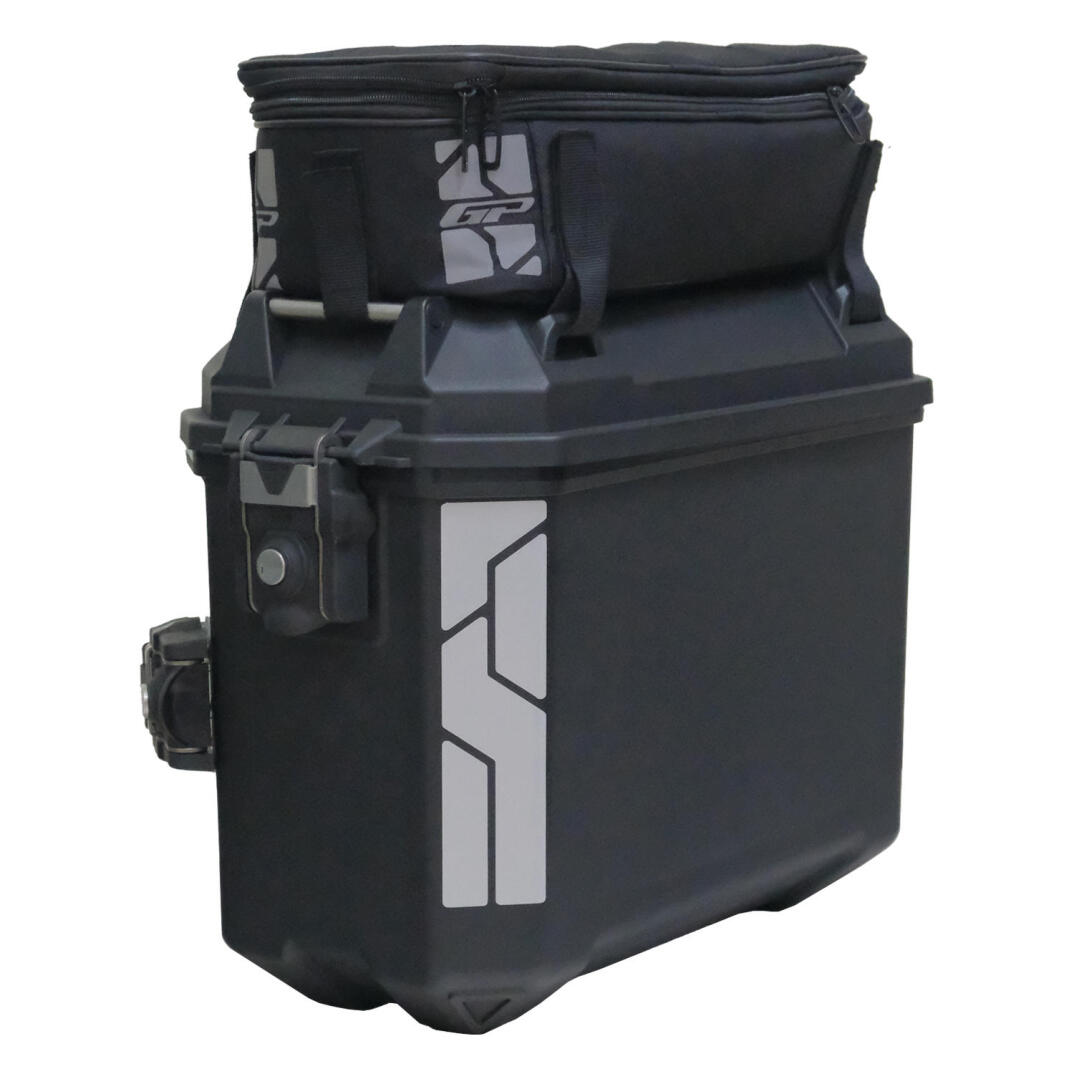 GP Kompozit Universal 26 lt x 2 Plastik ve Kumaş Motosiklet Yan Çanta Seti Siyah - 4