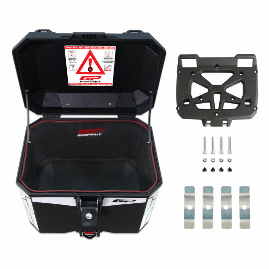 GP Kompozit Universal 33 lt Plastik Motosiklet Çantası Siyah - 7