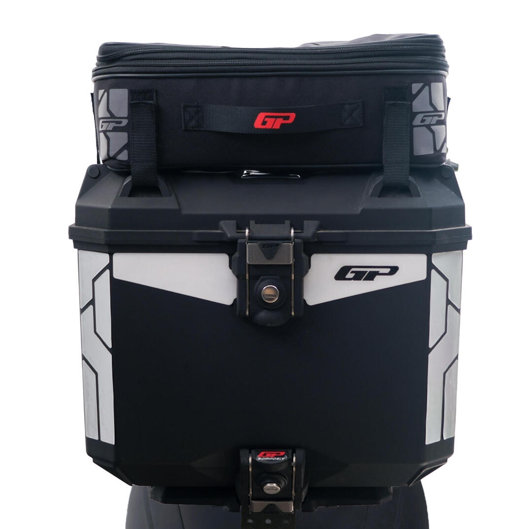 GP Kompozit Universal 33 lt Plastik ve Kumaş Motosiklet Çanta Seti Siyah - 2