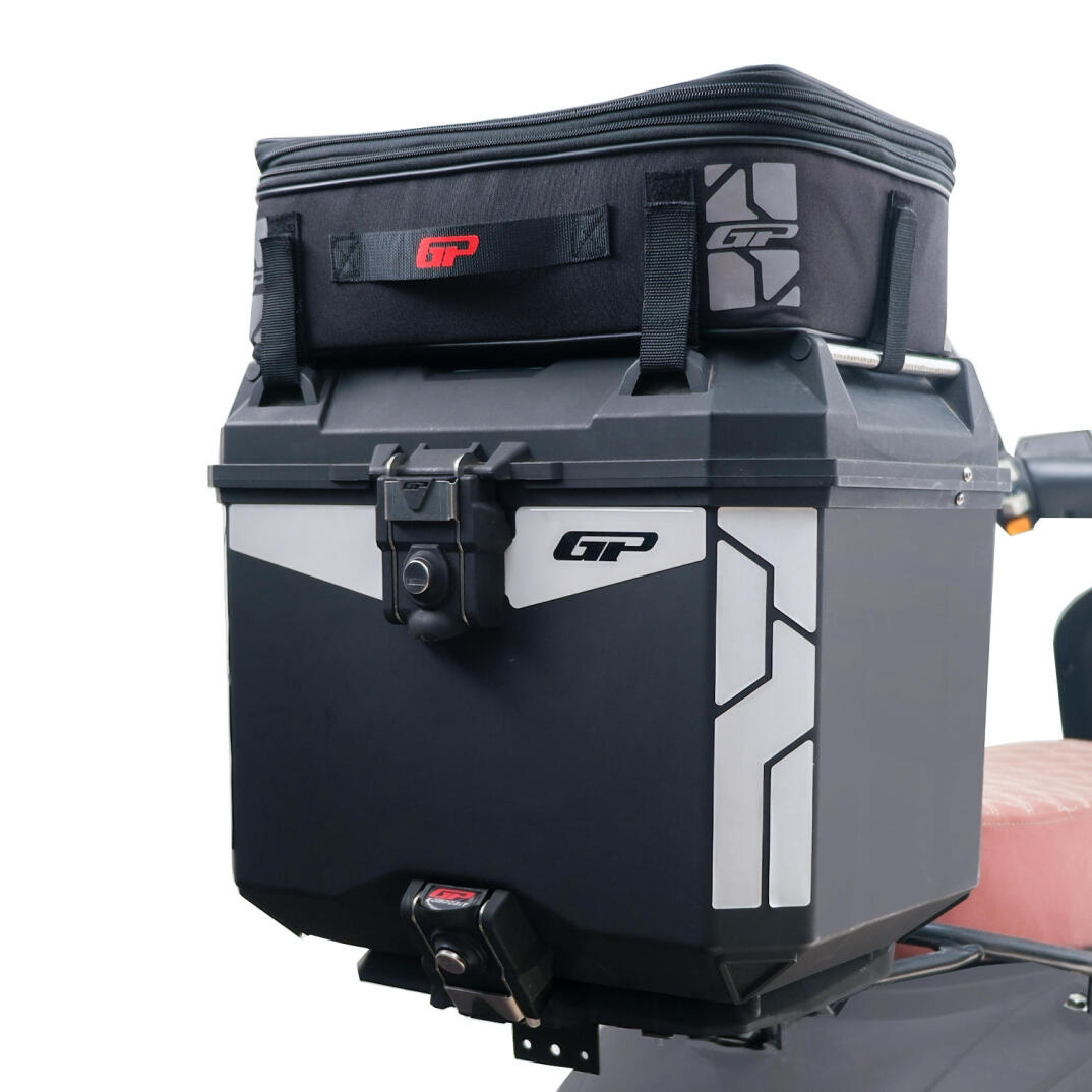 GP Kompozit Universal 33 lt Plastik ve Kumaş Motosiklet Çanta Seti Siyah - 6