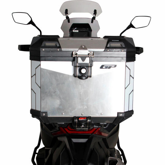 GP Kompozit Universal 37 lt Alüminyum Motosiklet Çantası Gri (1)