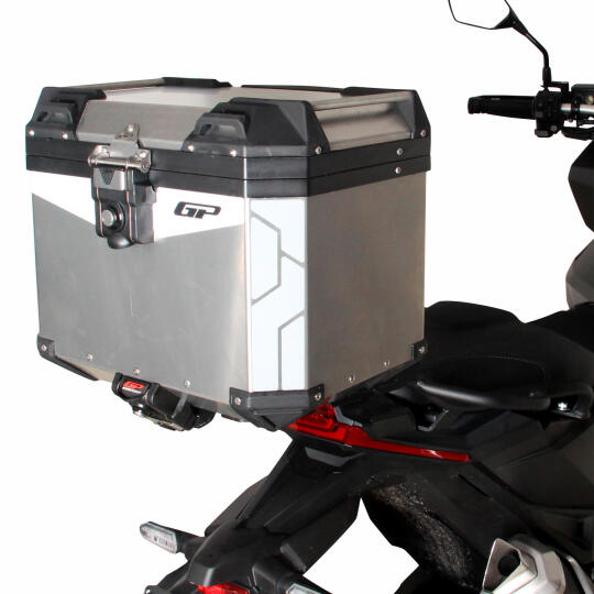 GP Kompozit Universal 37 lt Alüminyum Motosiklet Çantası Gri - 3