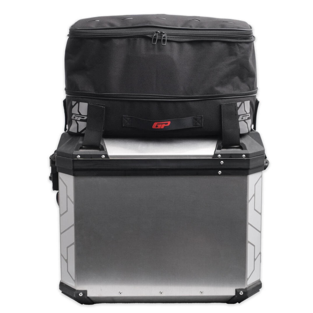 GP Kompozit Universal 40 lt x 2 Alüminyum ve Kumaş Motosiklet Yan Çanta Seti Gri - 4