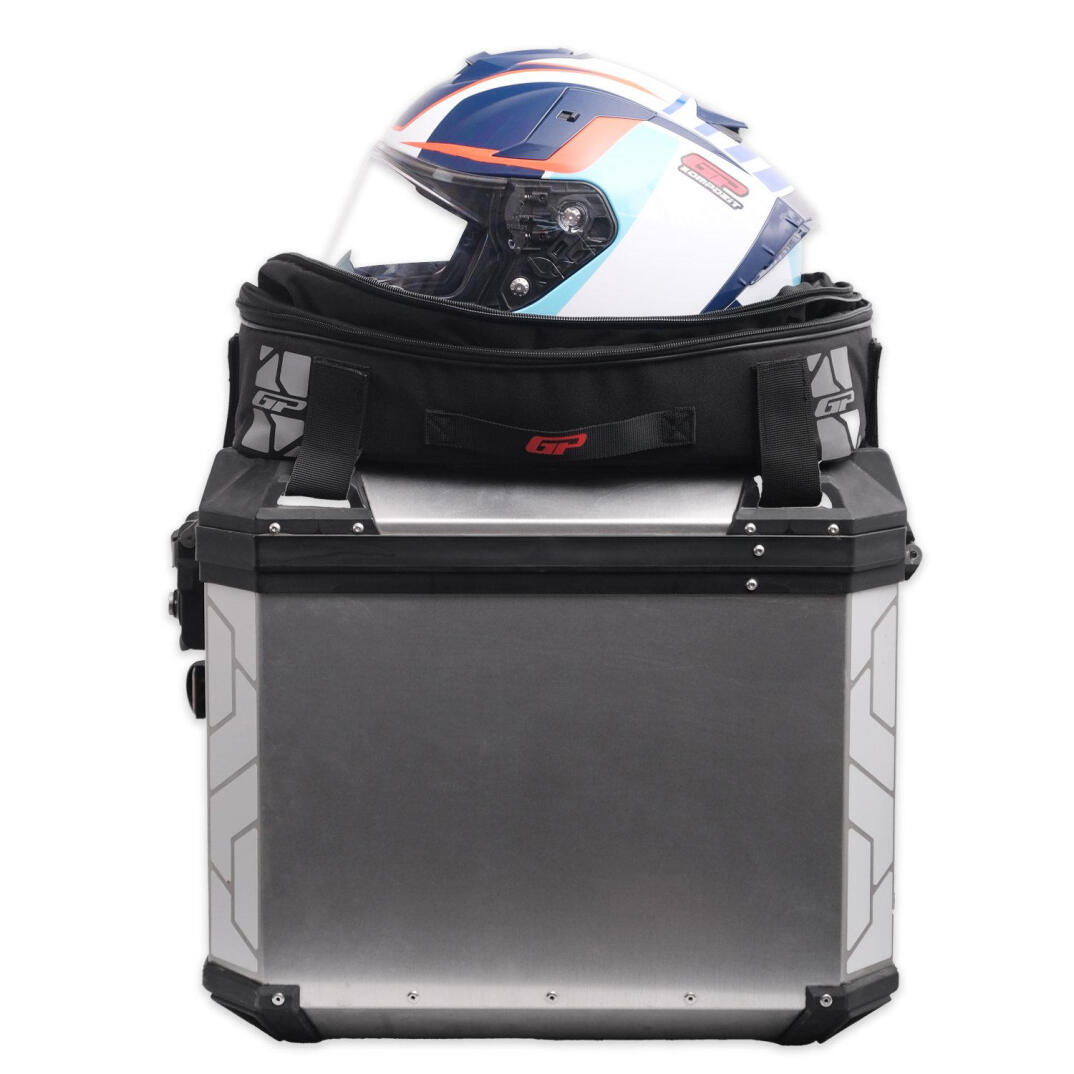 GP Kompozit Universal 40 lt x 2 Alüminyum ve Kumaş Motosiklet Yan Çanta Seti Gri - 5