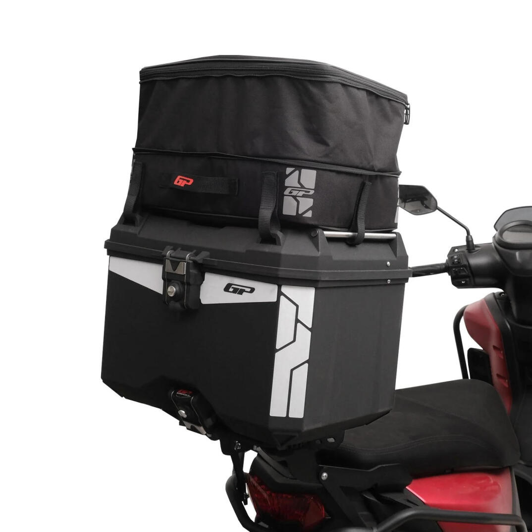 GP Kompozit Universal 45 lt Plastik ve Kumaş Motosiklet Çanta Seti Siyah - 3