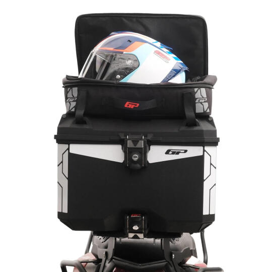 GP Kompozit Universal 45 lt Plastik ve Kumaş Motosiklet Çanta Seti Siyah - 4