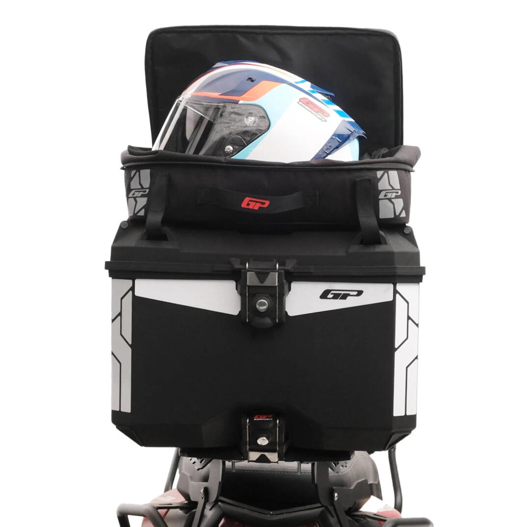 GP Kompozit Universal 45 lt Plastik ve Kumaş Motosiklet Çanta Seti Siyah - 4
