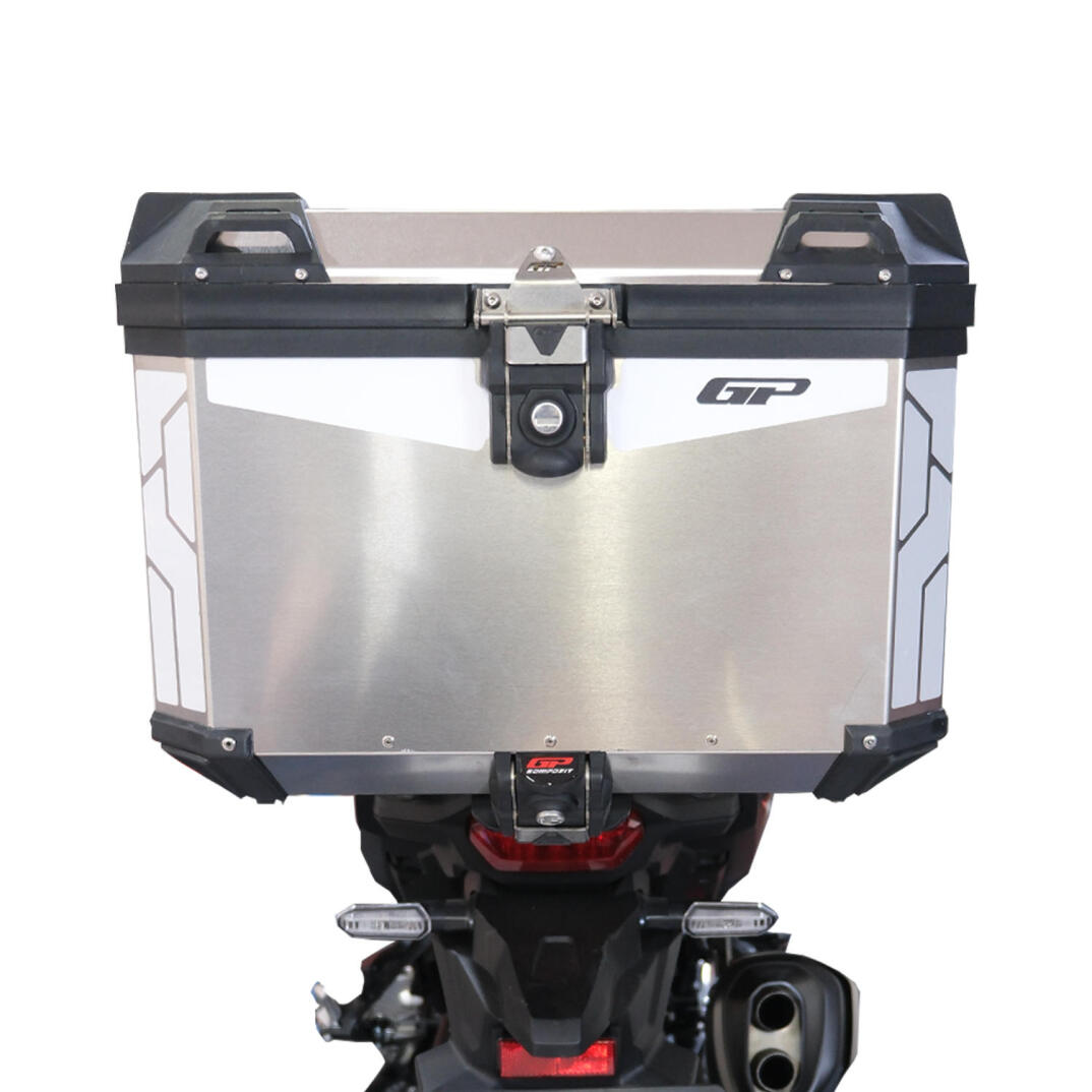 GP Kompozit Universal 57 lt Alüminyum Motosiklet Çantası Gri - 2