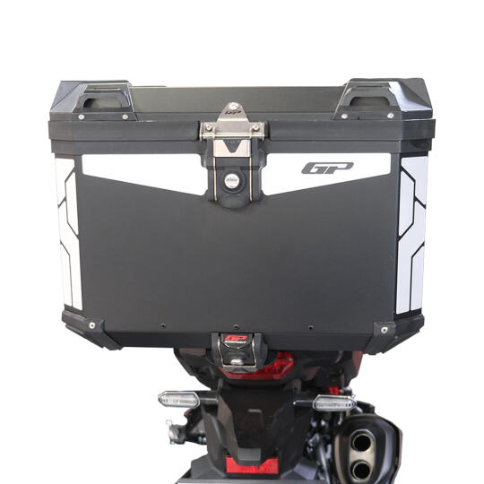 GP Kompozit Universal 57 lt Alüminyum Motosiklet Çantası Siyah (1)