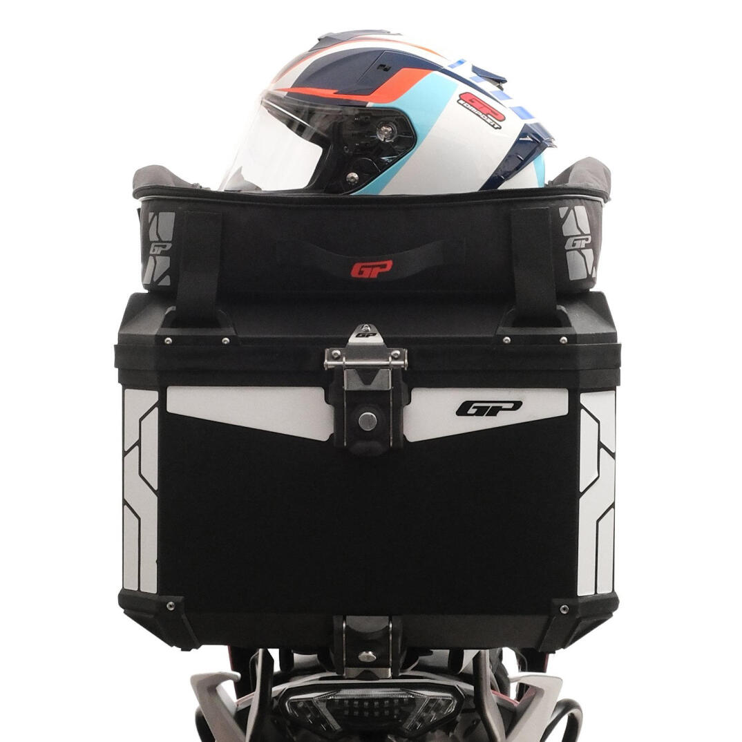 GP Kompozit Universal 57 lt Alüminyum ve Kumaş Motosiklet Çanta Seti Gri - 4