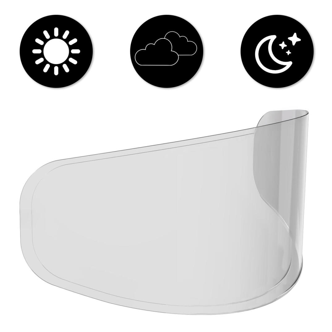 GP Kompozit Universal Kask Buğu Buhar Önleyici Pinlock Şeffaf - 2