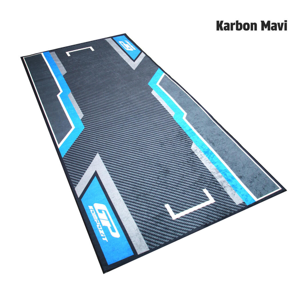 GP Kompozit Universal Motosiklet Halısı Karbon - Siyah - 5