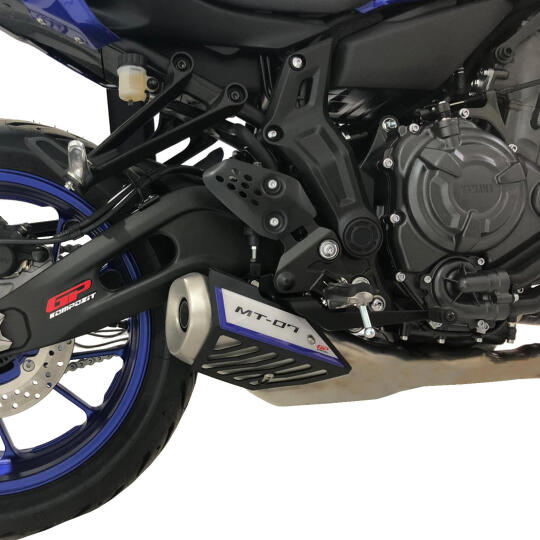 GP Kompozit Yamaha MT-07 2014-2021 Uyumlu Egzoz Koruma Kapağı Siyah - 3