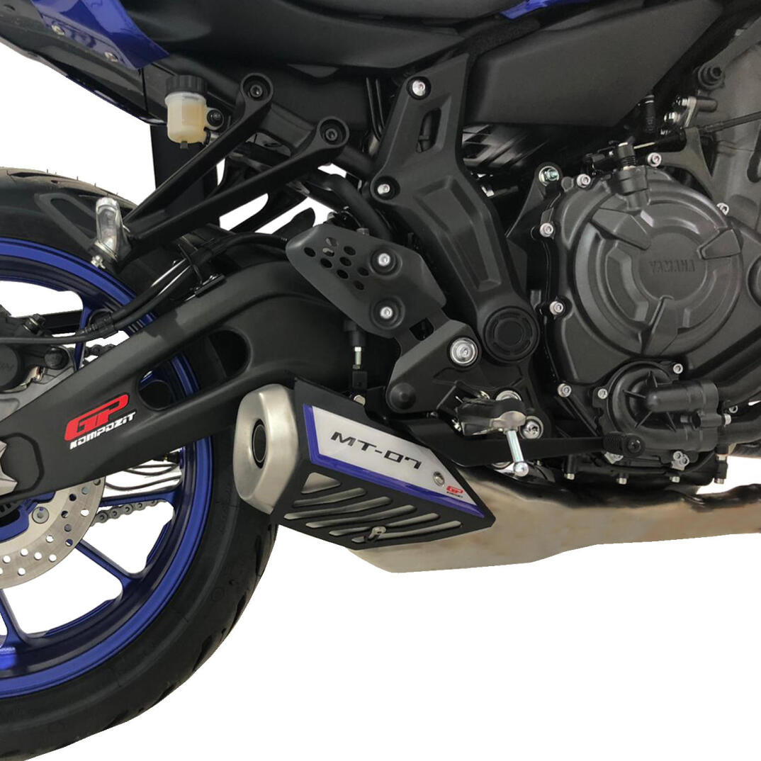 GP Kompozit Yamaha MT-07 2014-2021 Uyumlu Egzoz Koruma Kapağı Siyah - 3