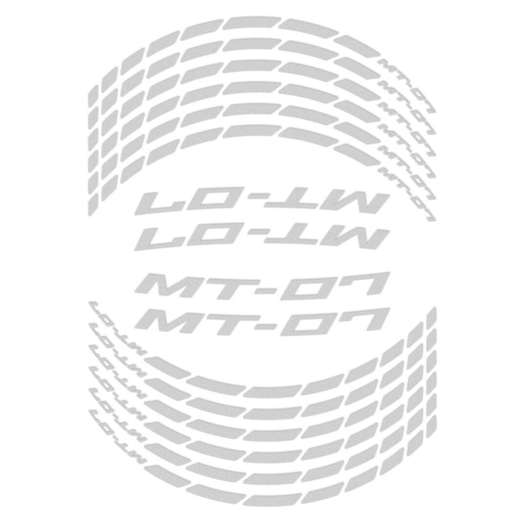 GP Kompozit Yamaha MT-07 2014-2023 Uyumlu Jant Şeridi Reflektif Gri - 1