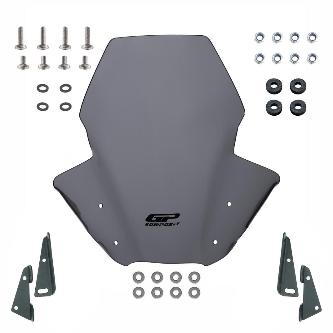 GP Kompozit Yamaha MT-07 2018-2020 Uyumlu Ön Cam Gri - 5