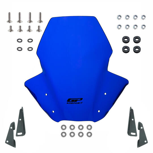 GP Kompozit Yamaha MT-07 2018-2020 Uyumlu Ön Cam Mavi - 5
