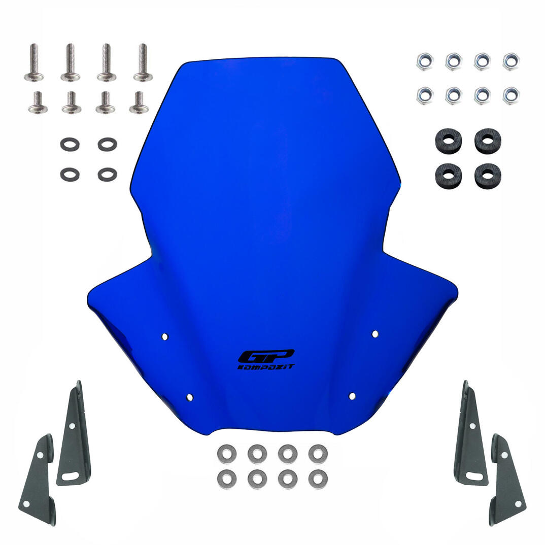 GP Kompozit Yamaha MT-07 2018-2020 Uyumlu Ön Cam Mavi - 5