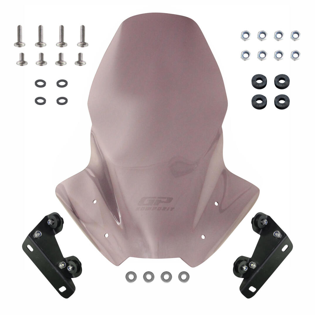 GP Kompozit Yamaha MT-07 2018-2020 Uyumlu Ön Tur Camı Füme - 5