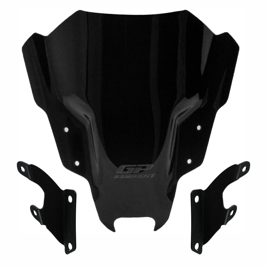 GP Kompozit Yamaha MT-07 2021-2023 Uyumlu Ön Cam Siyah - 1