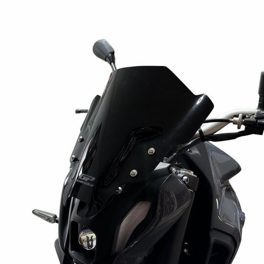 GP Kompozit Yamaha MT-07 2021-2023 Uyumlu Ön Cam Siyah - 3