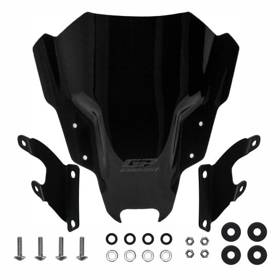 GP Kompozit Yamaha MT-07 2021-2023 Uyumlu Ön Cam Siyah - 7