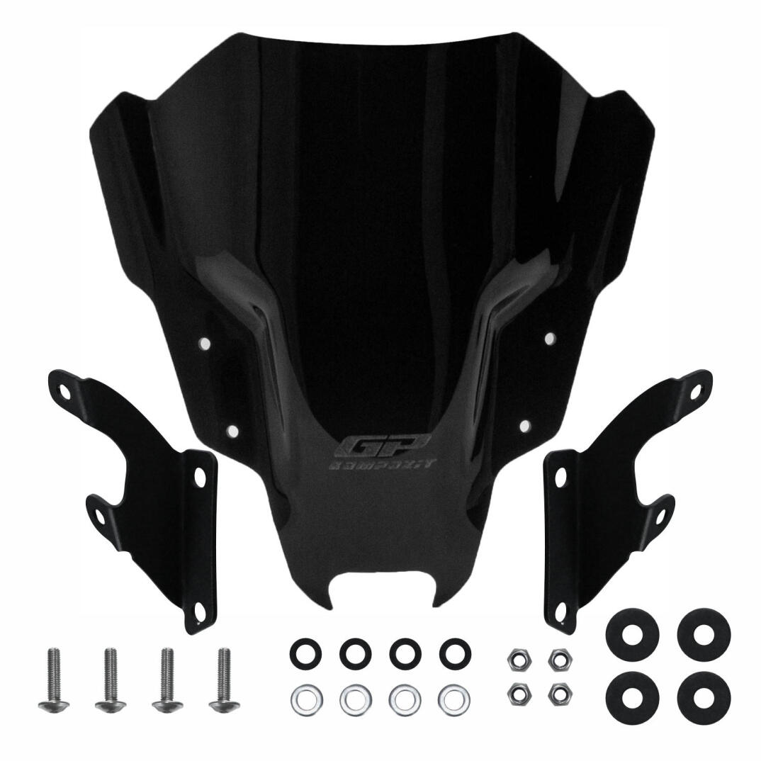 GP Kompozit Yamaha MT-07 2021-2023 Uyumlu Ön Cam Siyah - 7