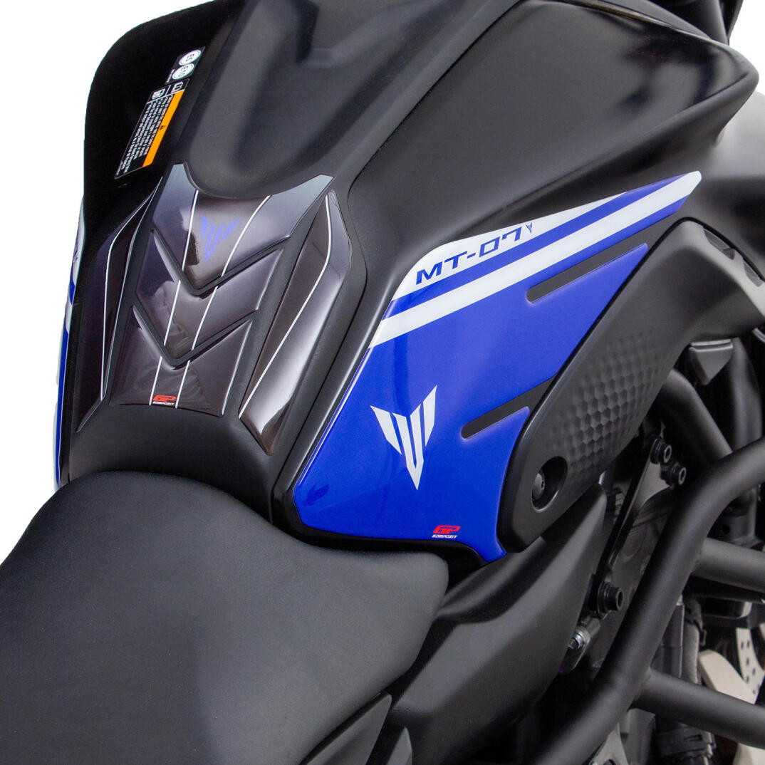 GP Kompozit Yamaha MT-07 2021-2024 Uyumlu Tank Pad Seti Mavi - 3