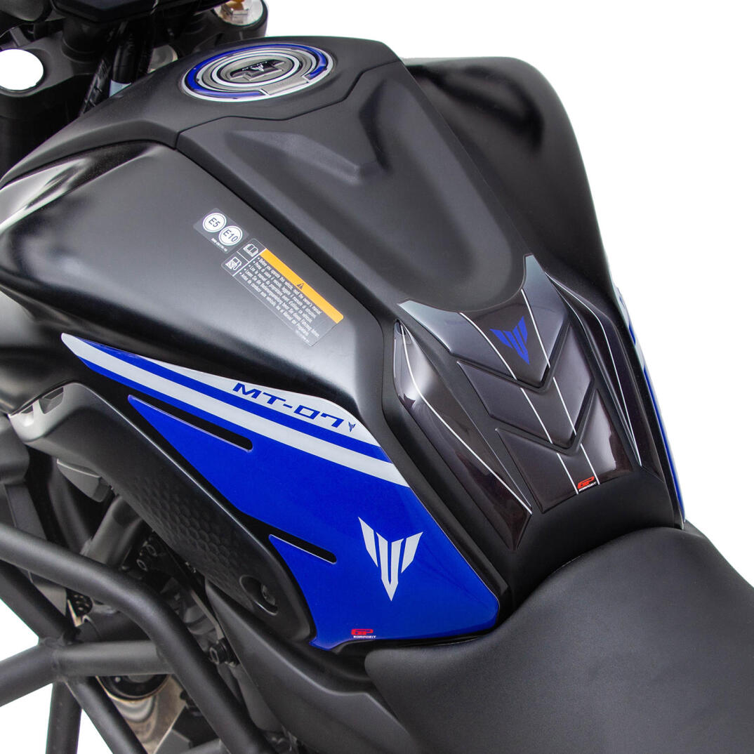 GP Kompozit Yamaha MT-07 2021-2024 Uyumlu Tank Pad Seti Mavi - 4
