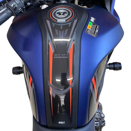 GP Kompozit Yamaha MT-07 Tracer 2016-2019 Uyumlu Tank Pad Seti Mavi - 4